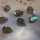 Natural Labradorite 4x6mm Pear Cut 25 Pieces Calibrated Size Gray Color Blue Power Gemstone