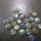 Natural Labradorite 4mm Cabochon Round  10 Pieces Calibrated Size Gray Color Blue Power Gemstone