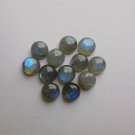Natural Labradorite 9mm Cabochon Round 10 Pieces  Calibrated Size Gray Color Blue Power Gemstone
