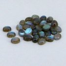 Natural Labradorite 4x6mm  Cabochon Oval 50 Pieces  Calibrated Size Gray Color Blue Power Gemstone