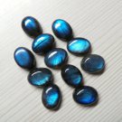 Natural Labradorite 8x10mm Cabochon Oval 100 Pieces  Calibrated Size Gray Color Blue Power Gemstone