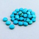 Natural Turquoise 8mm Cabochon Round  50  Pieces  Turquoise Color - Natural Loose Gemstone