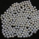 4mm Natural Fresh Water White Pearl 25 Pieces Half Cut Flat Back Cabochon Round Loose Gemstone