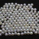 7mm Natural Fresh Water White Pearl 50 Pieces Half Cut Flat Back Cabochon Round Loose Gemstone