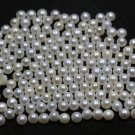 8mm Natural Fresh Water White Pearl 25 Pieces Half Cut Flat Back Cabochon Round Loose Gemstone