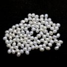 3x4mm Natural Fresh Water White Pearl 10 Pieces Half Cut Flat Back Cabochon Oval  Loose Gemstone