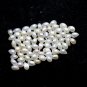 5x8mm Natural Fresh Water White Pearl 10 Pieces Half Cut Flat Back Cabochon Pear Loose Gemstone