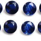 7mm Natural Kyanite - Faceted Cut Round 5 Pieces Calibrated Size - Top Quality - Loose Gemstone