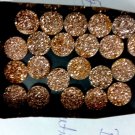 7mm  Natural  Rose Gold Color Coating Flat Druzy Round 50  Pieces  Best Top Rose Gold  Gemstone