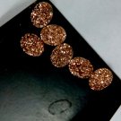 18x13mm  Natural  Rose Gold Color Coating Flat Druzy Oval 100  Pieces  Best Top Rose Gold  Gemstone