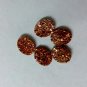 16x12mm  Natural  Rose Gold Color Coating Flat Druzy Oval 25  Pieces  Best Top Rose Gold  Gemstone