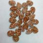 8x6mm Natural Rose Gold Color Coating Flat Druzy Pear 5 Pieces Best Top Rose Gold Gemstone