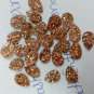 7x10mm Natural Rose Gold Color Coating Flat Druzy Pear 100 Pieces Best Top Rose Gold Gemstone