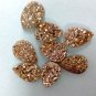 18x13mm Natural Rose Gold Color Coating Flat Druzy Pear 25 Pieces Best Top Rose Gold Gemstone