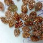 10x14mm  Natural  Rose Gold Color Coating Flat Druzy Pear 10 Pieces  Best Top Rose Gold  Gemstone