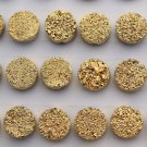 12mm  Natural  Gold Color Coating Flat Druzy Round 100 Pieces Lot Best Top Gold Color Loose Gemstone