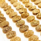 10x14mm Natural Gold Color Coating Flat Druzy Oval 25 Pieces Lot Best Top Gold Color Loose Gemstone