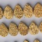 18x13mm Natural Gold Color Coating Flat Druzy Pear 25 Pieces Lot Best Top Gold Color Loose Gemstone