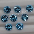 6mm Natural Swiss Blue topaz Faceted Cut Round 100 Pieces Blue Color Calibrated Size Loose Gemstone