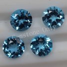 7mm Natural Swiss Blue topaz Faceted Cut Round 50 Pieces Blue Color Calibrated Size Loose Gemstone