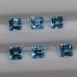 4mm Natural Swiss Blue topaz Faceted Cut Square 10 Pieces Blue Color Calibrated Size Loose Gemstone