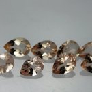 Natural Morganite 6x8mm Pear Faceted Cut 1 Piece Top Quality Peach Color Loose Gemstone