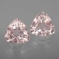 Natural Morganite 4mm Trillion Faceted Cut 25 Pieces Top Quality Peach Color Loose Gemstone