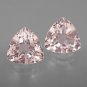 Natural Morganite 8mm Trillion Faceted Cut 1 Piece Top Quality Peach Color Loose Gemstone