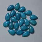 4x6mm Natural  Turquoise  Cabochon Pear 5 Pieces Top Quality Turquoise Color Loose Gemstone