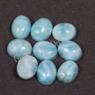 6x8mm Natural Laimar cabochon Oval 100 Pieces Sky Blue color Loose Gemstone wholesale Lot For sale