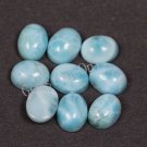 9x11mm Natural Laimar cabochon Oval 25 Pieces Sky Blue color Loose Gemstone wholesale Lot For sale