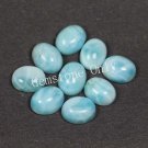 10x12mm Natural Laimar cabochon Oval 5 Pieces Sky Blue color Loose Gemstone wholesale Lot For sale