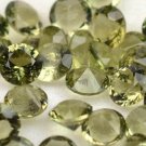 Natural Moldavite 4mm Faceted Cut Round 25 Pieces Top Quality Green Color Loose Gemstone