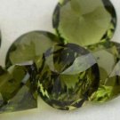 Natural Moldavite 7mm Faceted Cut Round 5 Pieces Top Quality Green Color Loose Gemstone