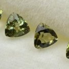 Natural Moldavite 6mm Faceted Cut Trillion 10 Pieces Top Quality Green Color Loose Gemstone
