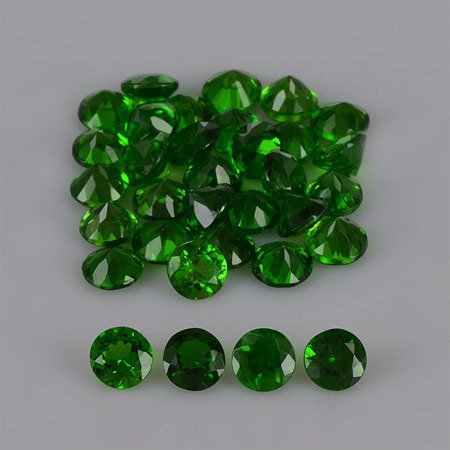 Natural Chrome Diopside 5mm Faceted Cut Round 1 Piece - Calibrated Size - Loose Gemstone
