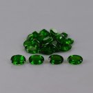 Natural Chrome Diopside 6x4mm Faceted Cut Oval 2 Piece - Calibrated Size - Loose Gemstone