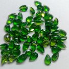 6x4mm Natural Chrome Diopside Faceted Cut 5 Pieces Pear -Calibrated Size - Green- Loose Gemstone -