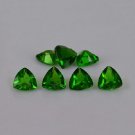 3mm Natural Chrome Diopside Faceted Cut 50 Pieces Trillion -Calibrated Size - Loose Gemstone -
