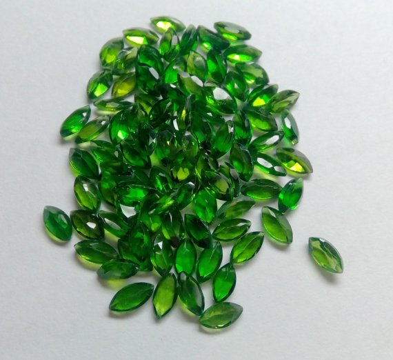 3x6mm Natural Chrome Diopside Faceted Cut 1 Piece Marquise -Calibrated Size - Loose Gemstone -