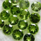 Natural Peridot 7mm Faceted Cut Round 5 Pieces Calibrated Size  Loose Gemstone