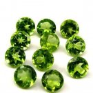 Natural Peridot 5mm Faceted Cut Round 2 Piece Calibrated Size  Loose Gemstone