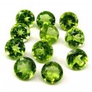Natural Peridot 5mm Faceted Cut Round 25 Pieces Calibrated Size  Loose Gemstone