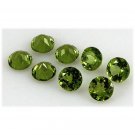 Natural Peridot 5mm Faceted Cut Round 2 Piece Calibrated Size  Loose Gemstone