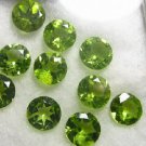 Natural Peridot 6mm Faceted Cut Round 50 Pieces Calibrated Size  Loose Gemstone