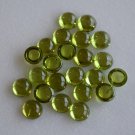 Natural Peridot 7mm cabochon  Round 2 Piece Calibrated Size  Loose Gemstone