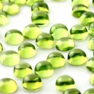 Natural Peridot 5mm cabochon  Round 2 Piece Calibrated Size  Loose Gemstone