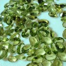 Natural Peridot 7x5mm Faceted  Cut Oval 25 Pieces Calibrated Size  Loose Gemstone