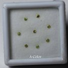 1.25mm Natural Russian Green Demantoid Garnet faceted Cut Round 10 Pieces Lot A Color Gemstone