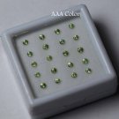 1.25mm Natural Russian Green Demantoid Garnet faceted Cut Round 10 Pieces Lot AAA Color Gemstone